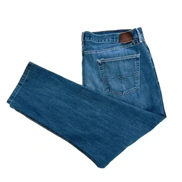 Lucky Brand Men's 410 Athletic Fit Blue Straight Legs Denim Jeans W42 L 32 - Picture 1 of 6